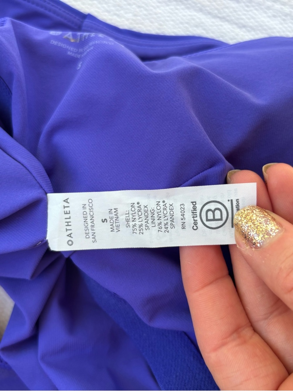 Athleta blue one piece swimsuit size small - Picture 4 of 4